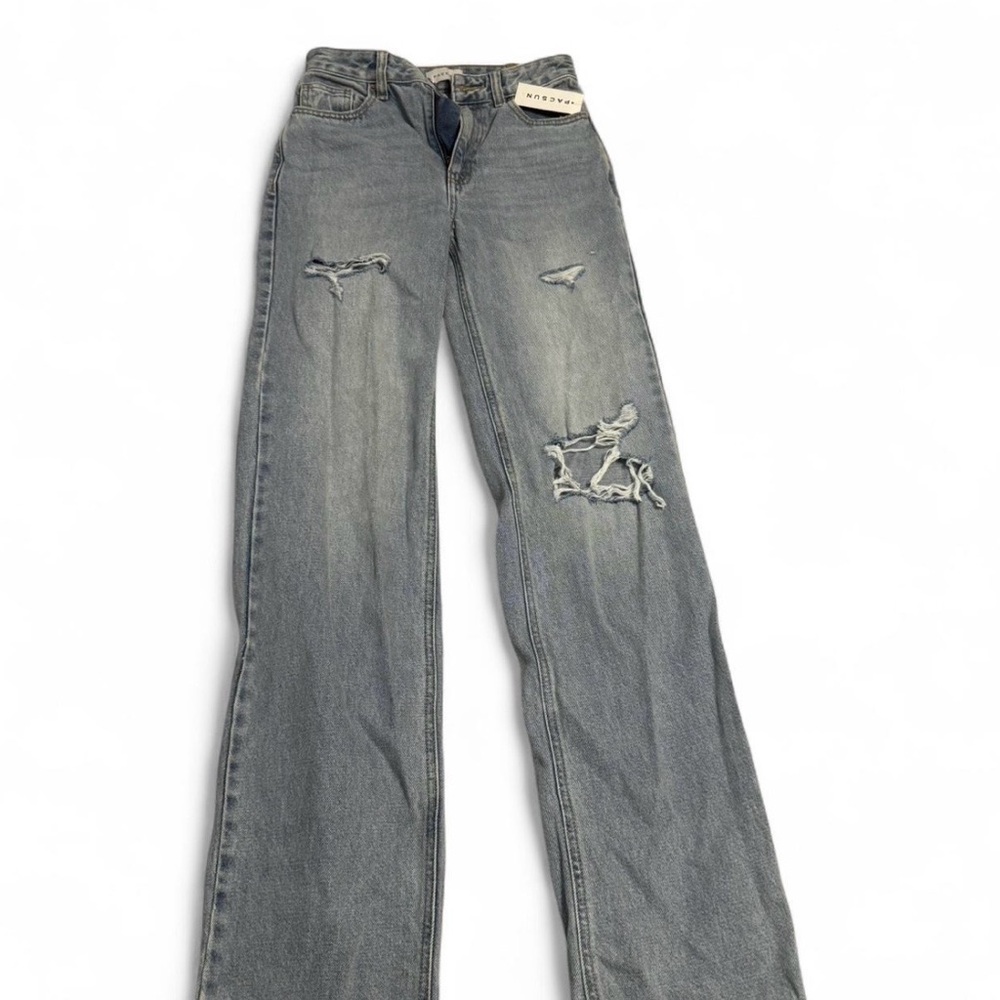 PacSun Distressed Blue Flare Jeans